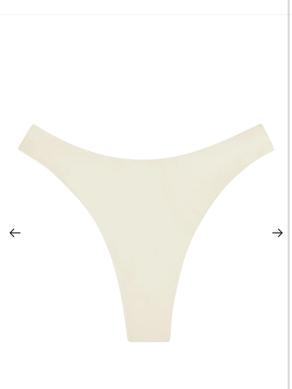 Monday Swimwear Cream High-Cut Thong Bikini Bottom